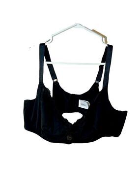 Deesse Lingerie Black Lace Underwire Bra Size 48C